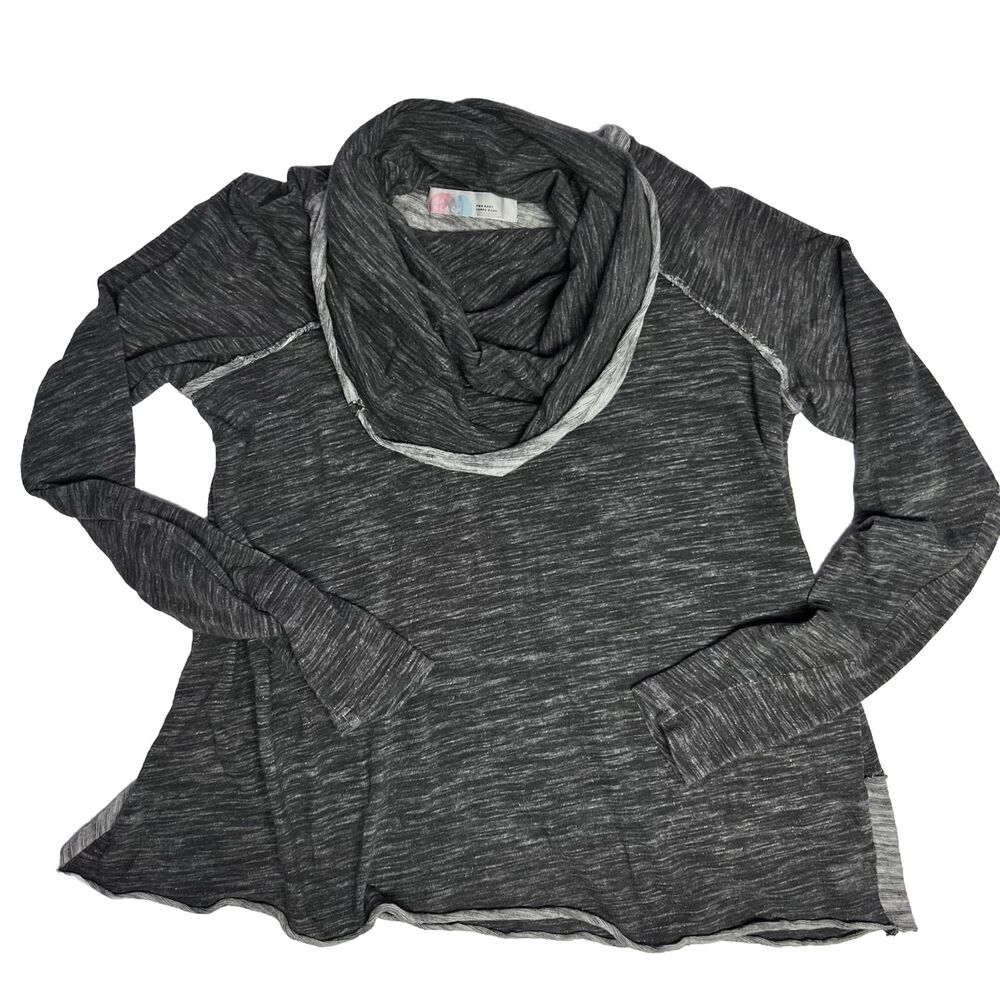 Free People FP Beach Womens S/M Gray Cowl Neck Cocoon Pullover Sweater Boho